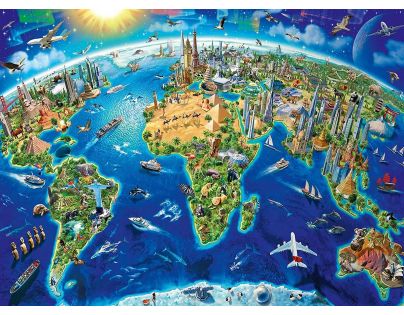 Ravensburger Puzzle Velká mapa světa 200 XXL dílků