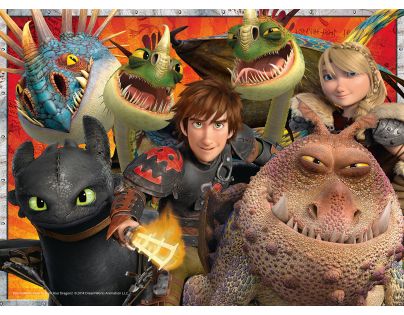 Ravensburger puzzle Jak vycvičit draka Škyťák, Astrid a draci 200 dílků