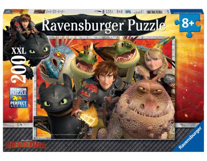 Ravensburger puzzle Jak vycvičit draka Škyťák, Astrid a draci 200 dílků