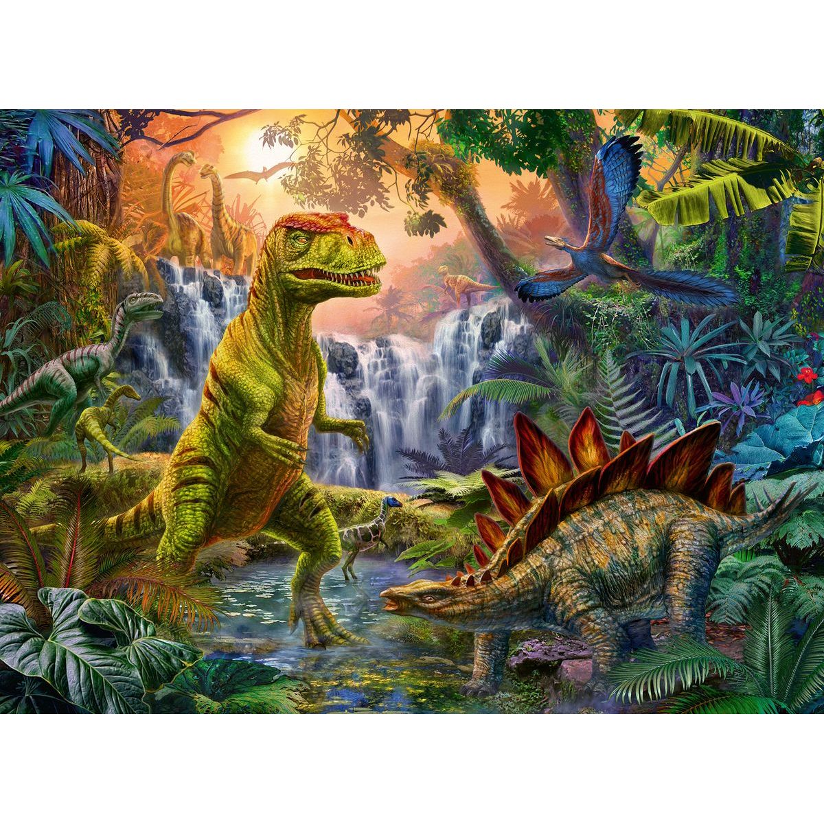 Ravensburger puzzle 128884 V říši dinosaurů 100 XXL dílků