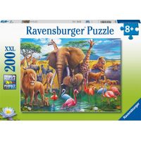 Ravensburger puzzle Zvířata u napajedla 200 XXL dílků