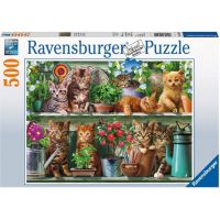 Ravensburger Puzzle Kočky na knihovně 500 dílků 2