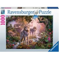 Ravensburger Puzzle Rodina vlků v létě 1000 dílků 2