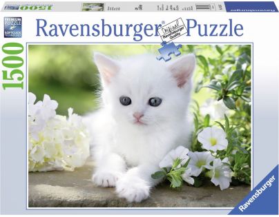 Ravensburger Puzzle Bílé kotě 1500 dílků