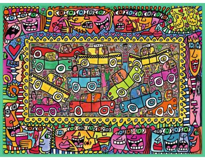 Ravensburger Puzzle James Rizzi Jsme na cestě na party 1500 dílků