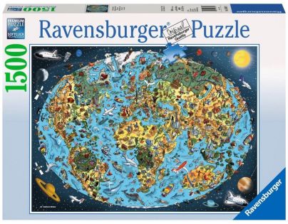 Ravensburger Puzzle 163601 Kreslená země 1500 dílků