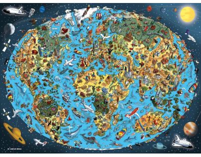 Ravensburger Puzzle 163601 Kreslená země 1500 dílků