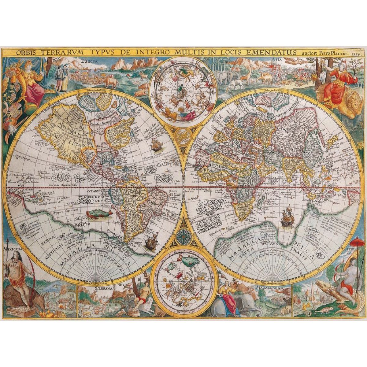Ravensburger Puzzle 163816 Historická mapa 1500 dílků