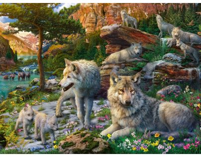 Ravensburger Puzzle Jarní vlci 1500 dílků
