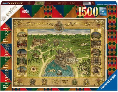 Ravensburger Puzzle Mapa Bradavic 1500 dílků