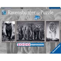 Ravensburger Puzzle panorama Panter, slon a lev 1000 dílků 2
