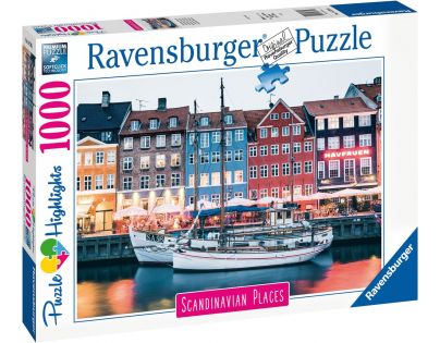 Ravensburger Puzzle Skandinávie Dánsko Kodaň 1000 dílků
