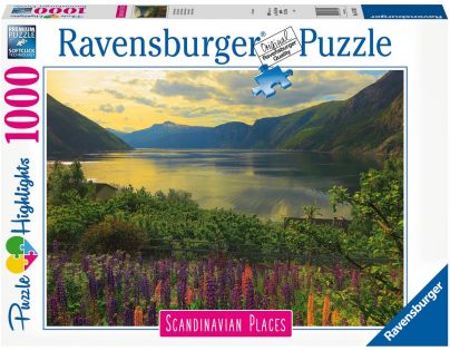 Ravensburger Puzzle Skandinávie Fjord v Norsku 1000 dílků