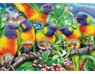 Ravensburger Puzzle Země papoušků 1000 dílků