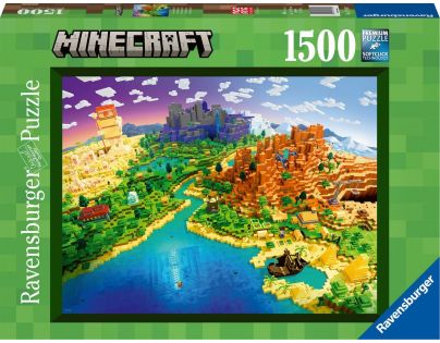 Ravensburger Puzzle Minecraft Svět Minecraftu 1500 dílků