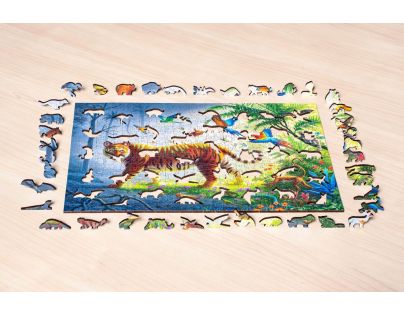 Ravensburger Puzzle dřevěné Tygr v džungli 500 dílků