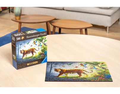 Ravensburger Puzzle dřevěné Tygr v džungli 500 dílků