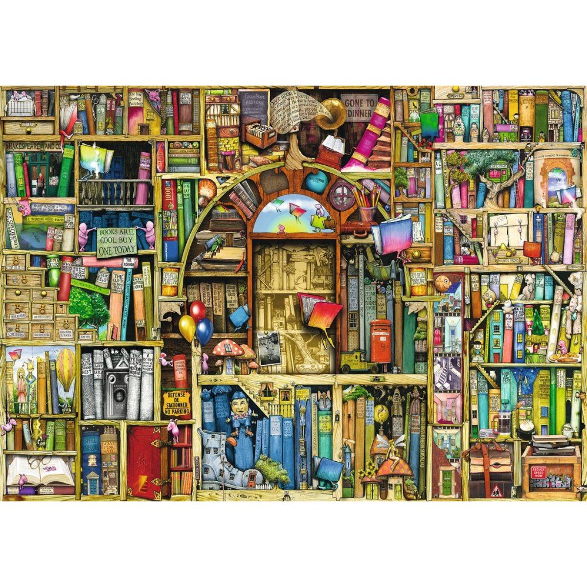 Ravensburger puzzle 193141 Bizarní knihovna 2 1000 dílků