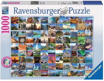 Ravensburger Puzzle 193714 99 nejkrásnějších míst světa 1000 dílků