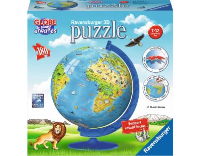 Ravensburger Puzzle 3D Zeměkoule se zvířaty puzzleball 180 dílků