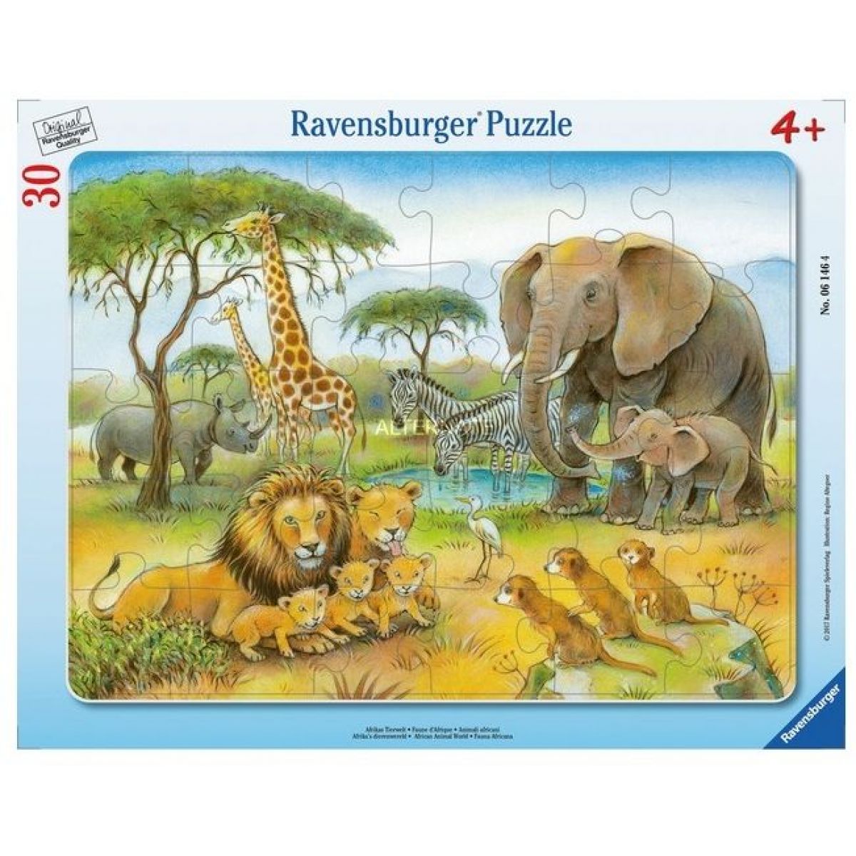 Ravensburger Puzzle 61464 Africký svět zvířat 30 dílků