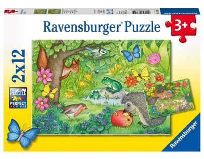 Ravensburger Puzzle Zvířata v zahradě 2 x 12 dílků
