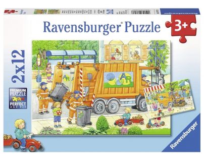Ravensburger Puzzle Popeláři a ulice 2 x 12 dílků