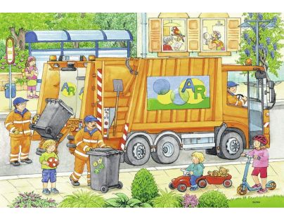 Ravensburger Puzzle Popeláři a ulice 2 x 12 dílků