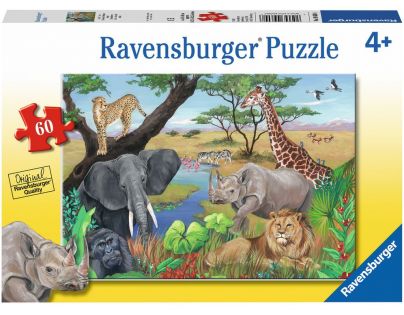 Ravensburger Puzzle Safari zvířata 60 dílků