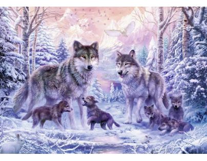 Ravensburger Puzzle Vlci v zimní krajině 1000 dílků