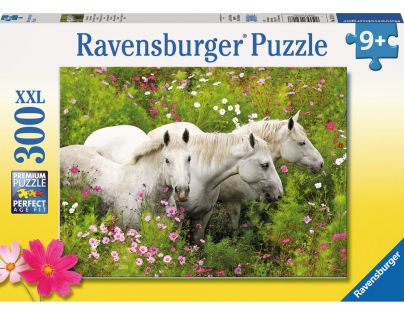 Ravensburger Puzzle Bílí koně 300 dílků