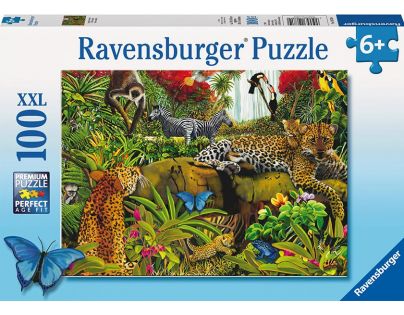 Ravensburger puzzle Divoká džungle 100 dílků