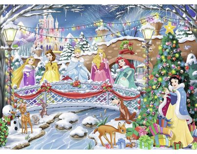 Ravensburger Puzzle Glitter 107940 Disney Princezny Vánoce 100 dílků