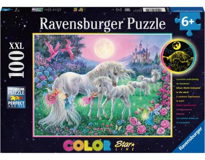 Ravensburger puzzle Jednorožec 100 dílků svítící