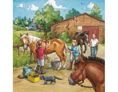 Ravensburger Puzzle Koňská farma 3 x 49 dílků