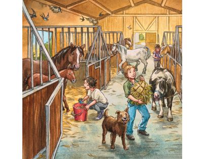 Ravensburger Puzzle Koňská farma 3 x 49 dílků