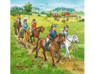 Ravensburger Puzzle Koňská farma 3 x 49 dílků