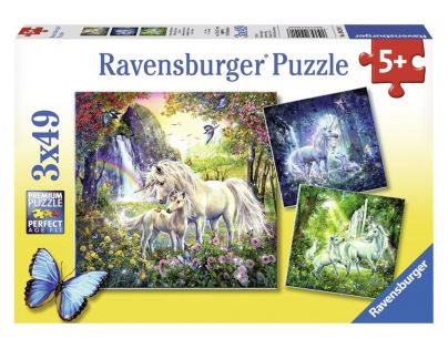 Ravensburger Puzzle Krásní jednorožci 3 x 49 dílků