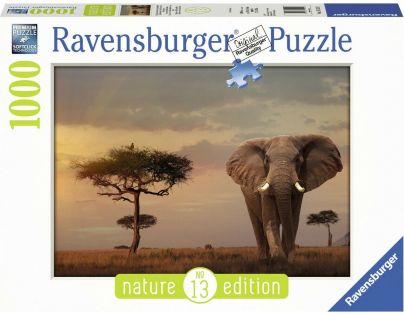 Ravensburger Puzzle Nature Sloni v národním parku Massai Mara 1000 dílků