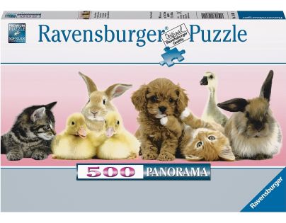 Ravensburger Puzzle Panorama Zvířecí přátelé 500 dílků