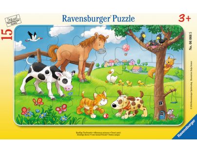 Ravensburger puzzle Plyšoví zvířecí kamarádi 15 dílků
