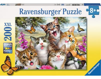 Ravensburger puzzle Přátelské kočky 200 dílků