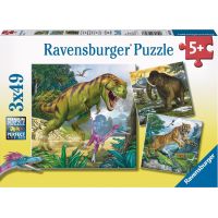 Ravensburger Puzzle Pravěká zvířata 3 x 49 dílků
