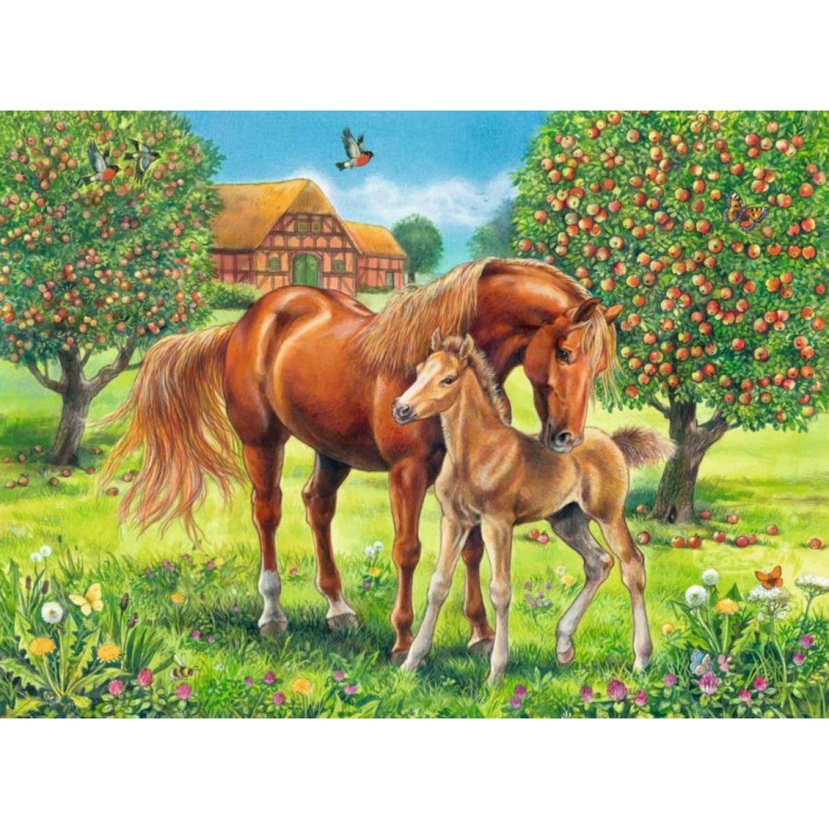 Ravensburger Puzzle Premium 105779 Koně na pastvě 100 XXL dílků