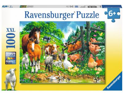 Ravensburger Puzzle Premium Zvířata spolu 100 XXL dílků