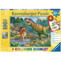 Ravensburger Puzzle Premium Svět dinosaurů 100XXL dílků + Coloring Booklet Ravensburger Puzzle Premium Svět dinosaurů 100XXL dílků + Coloring Booklet