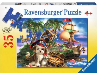 Ravensburger puzzle Puppy Pirát 35 dílků