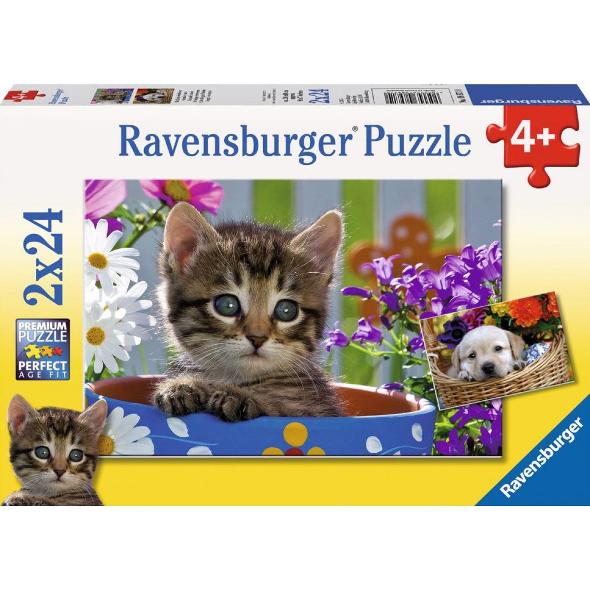 Ravensburger Puzzle Roztomilí čtyřnozí přátelé 2 x 24 dílků