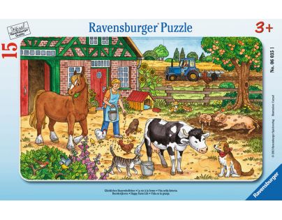 Ravensburger Puzzle Šťastný život na statku 15 dílků