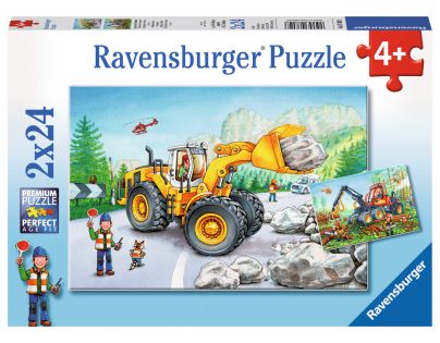 Ravensburger Puzzle Stroje v akci 2 x 24 dílků